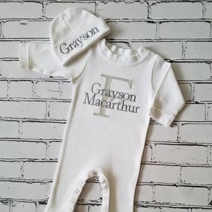 Baby Boy Clothes Embroidered Newborn Boy Take Home Outfit