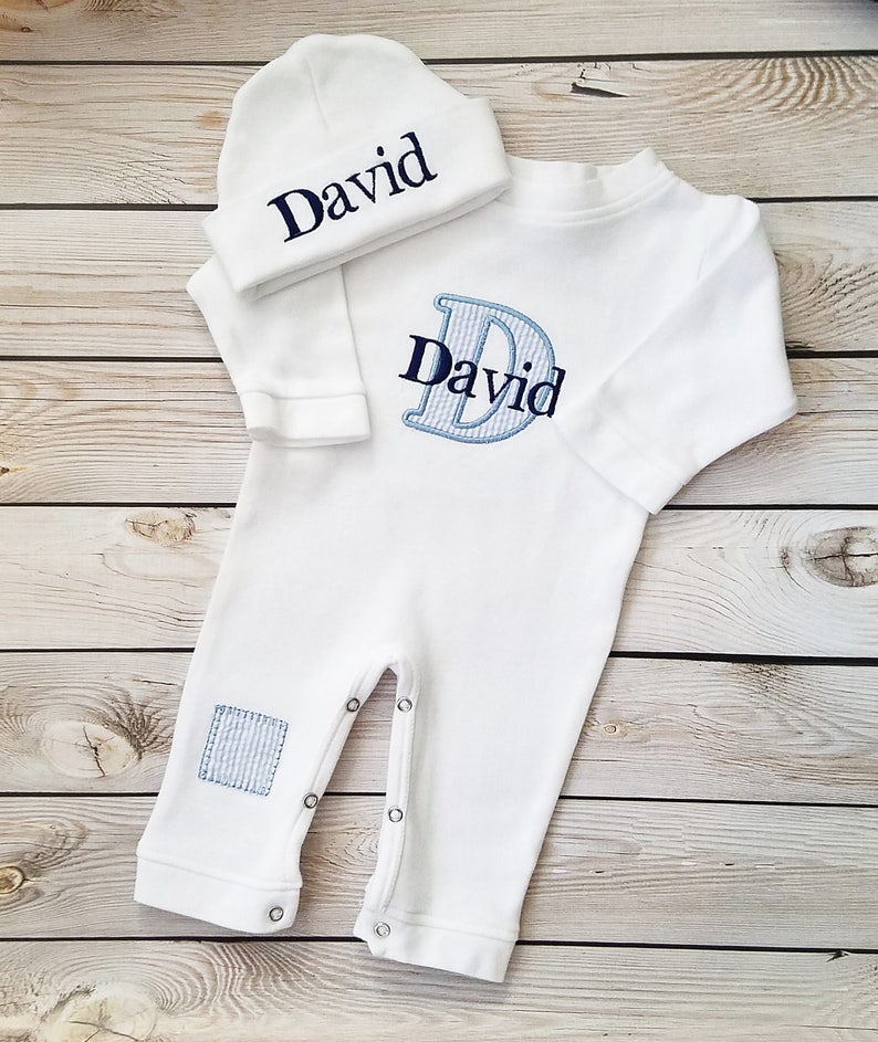 Baby Boy Coming Home Outfit Personalized Baby Boy Newborn Etsy