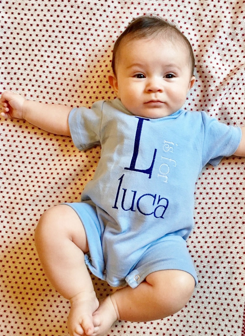 Baby Boy Clothes Baby Boy Monogram With Name Embroidered Etsy