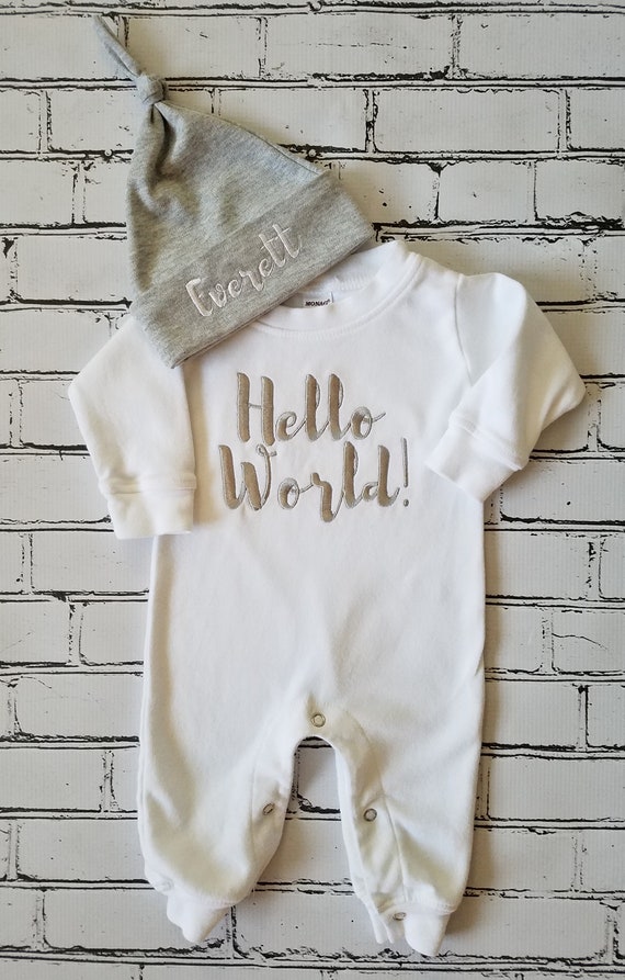 newborn hello world outfit