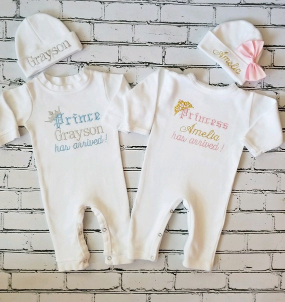 Baby Twins Coming Home Outfits Newborn Twin Hats Personalized | Etsy Baby Twins Coming Home Outfits Newborn Twin Hats Personalized | Etsy