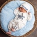 Newborn Boy Coming Home Outfit with Embroidered Monograms 