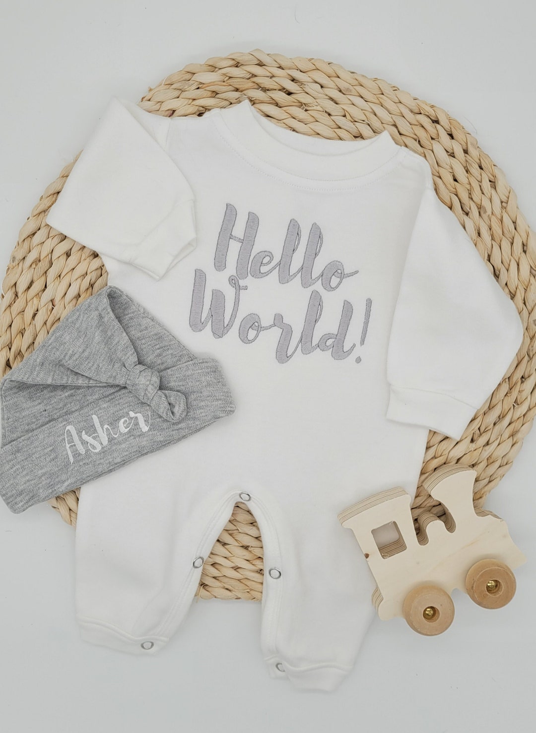 Baby Boy Coming Home Outfit Hello World Baby Boy Newborn Baby Boy ...