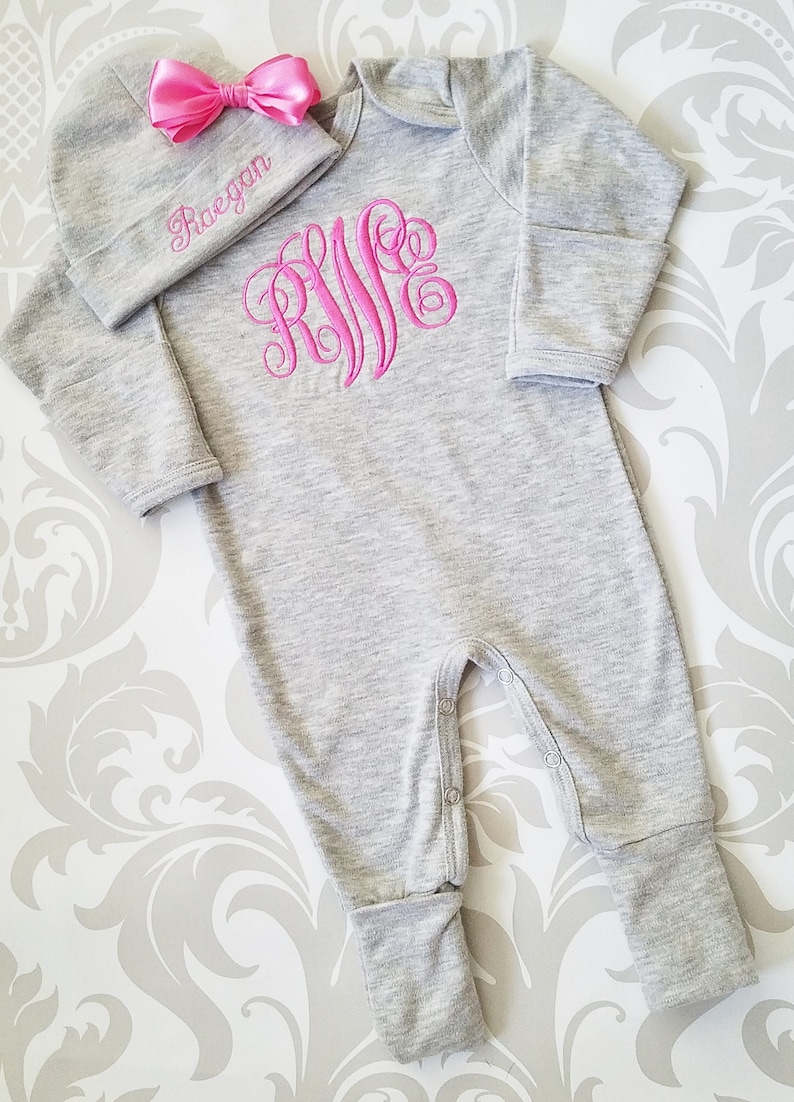 Baby Girl Footed Sleeper Baby Girl Take Home Outfit Newborn Etsy