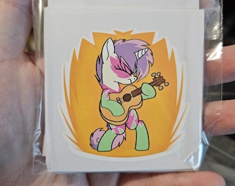 Sweetie Bell rocking out waterproof vinyl sticker