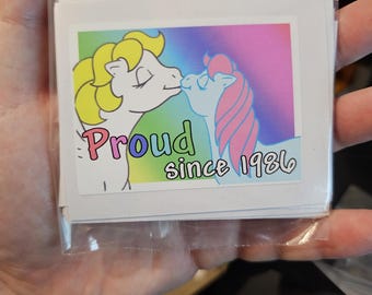proud ponies waterproof vinyl sticker lgbtq+ pride