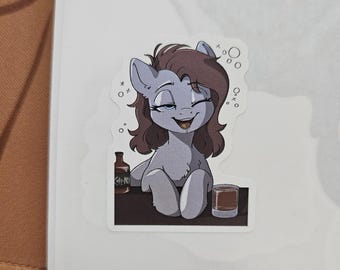 Drunk titanium pony vinyl sticker