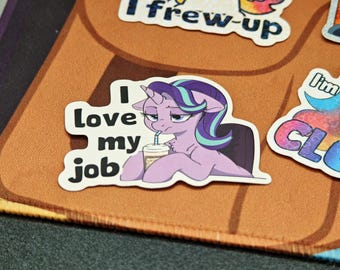 I love my job Glimmer vinyl sticker