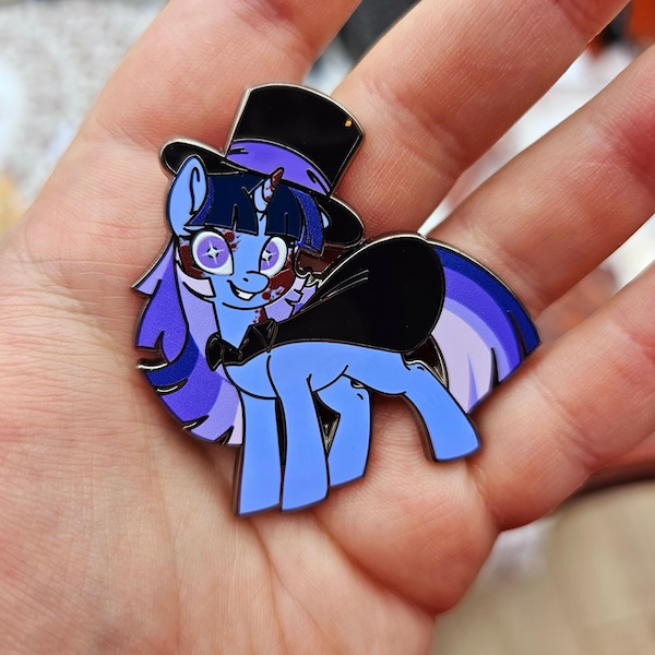 MLP Pony Enamel Pin Badge Flawless Sparklemoon and Trixie Lulamoon