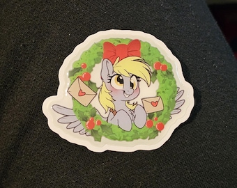 Soft Epoxy Christmas Wreath Derpy stickers xmas gift mlp pony