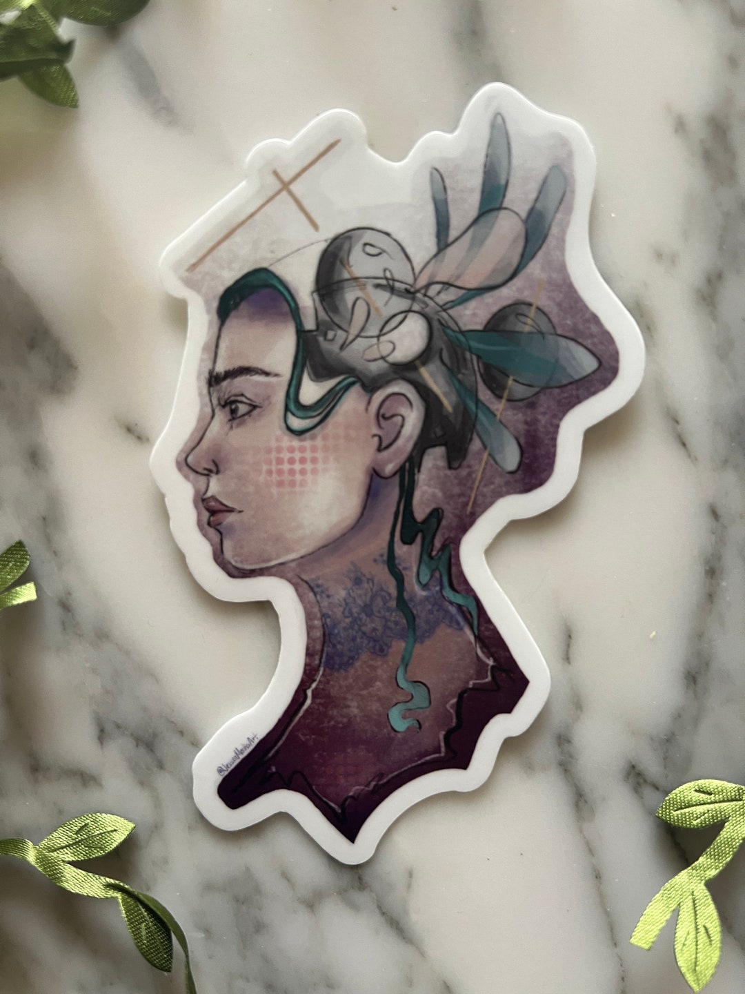 Mechanical Fine Art Sticker, Print, Original Art, Digital Painting