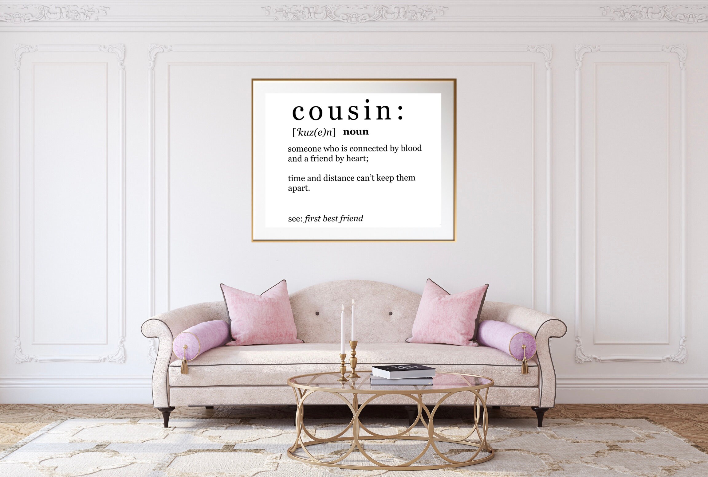 Cousin Meaning dictionary definition collection Etsy