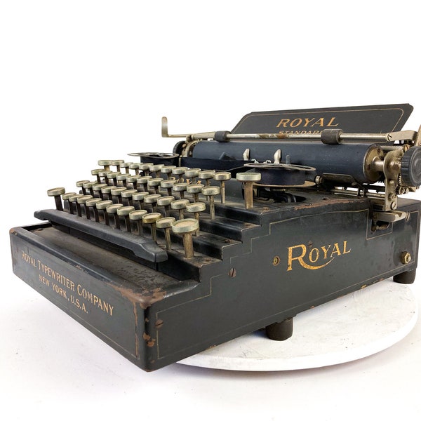 Machine à écrire de bureau « Flatbed » Royal n° 1 début 1909