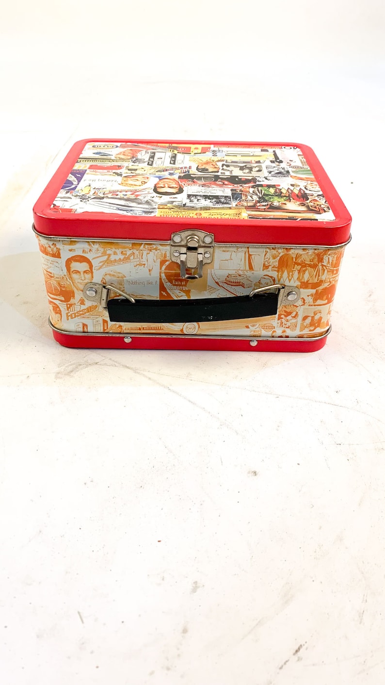 1990's Fossil Watch Brand Midcentury Inspired Lunchbox Etsy
