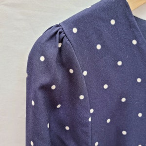navy polka dot circle skirt shift dress