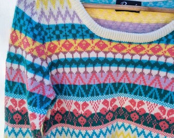 colourful fairisle sweater