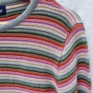 pastel striped sweater