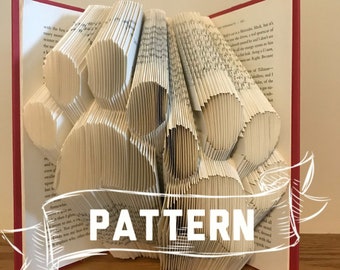 Two Dog Paws Folded Book Art PATTERN- Book sculpture - first anniversary gift for him or her - Husband Wife Anniversary Date - Wedding Gift