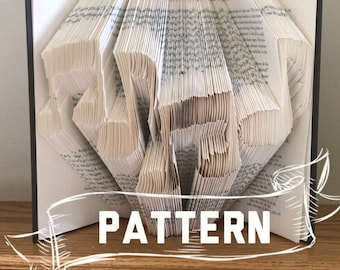 Quatro notas musicais dobradas livro arte padrão-escultura de livro-presente de primeiro aniversário para ele ou ela-presente de casamento-arte em papel