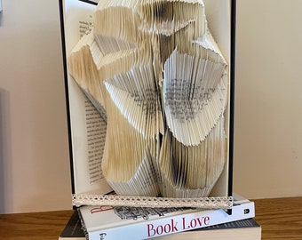 Ballet Slippers Folded book--origami- Book sculpture - first anniversary gift for him or her - Ballet Dancer Gift - Folded Book-