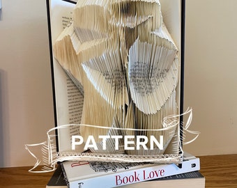 Sapatilhas de balé dobradas livro arte padrão-escultura de livro-presente de primeiro aniversário para ele ou ela-presente de papel-livro origami