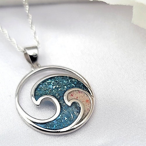 Ocean Wave Necklace Hawaiian Jewelry Beach Gifts Christmas - Etsy
