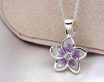 Plumeria Necklace, Flower Necklace, Hawaiian Jewelry, 925 Sterling Silver, Floral Jewelry, Gift for Her