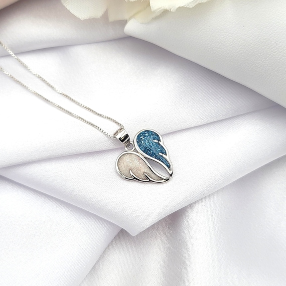 Sterling Silver Angel Wing Necklace: Beach Sand Jewelry
