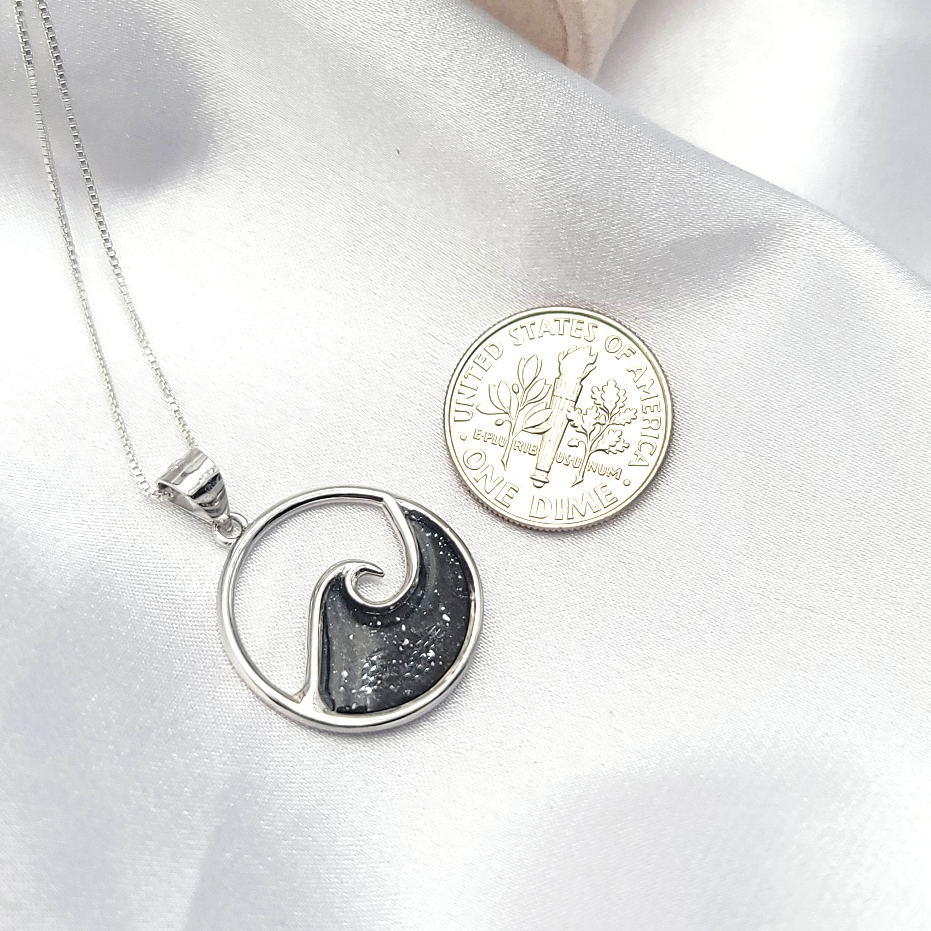 Wave Necklace, Hawaiian Jewelry, Beach Jewelry, 925 Sterling Silver - Thumbnail 6