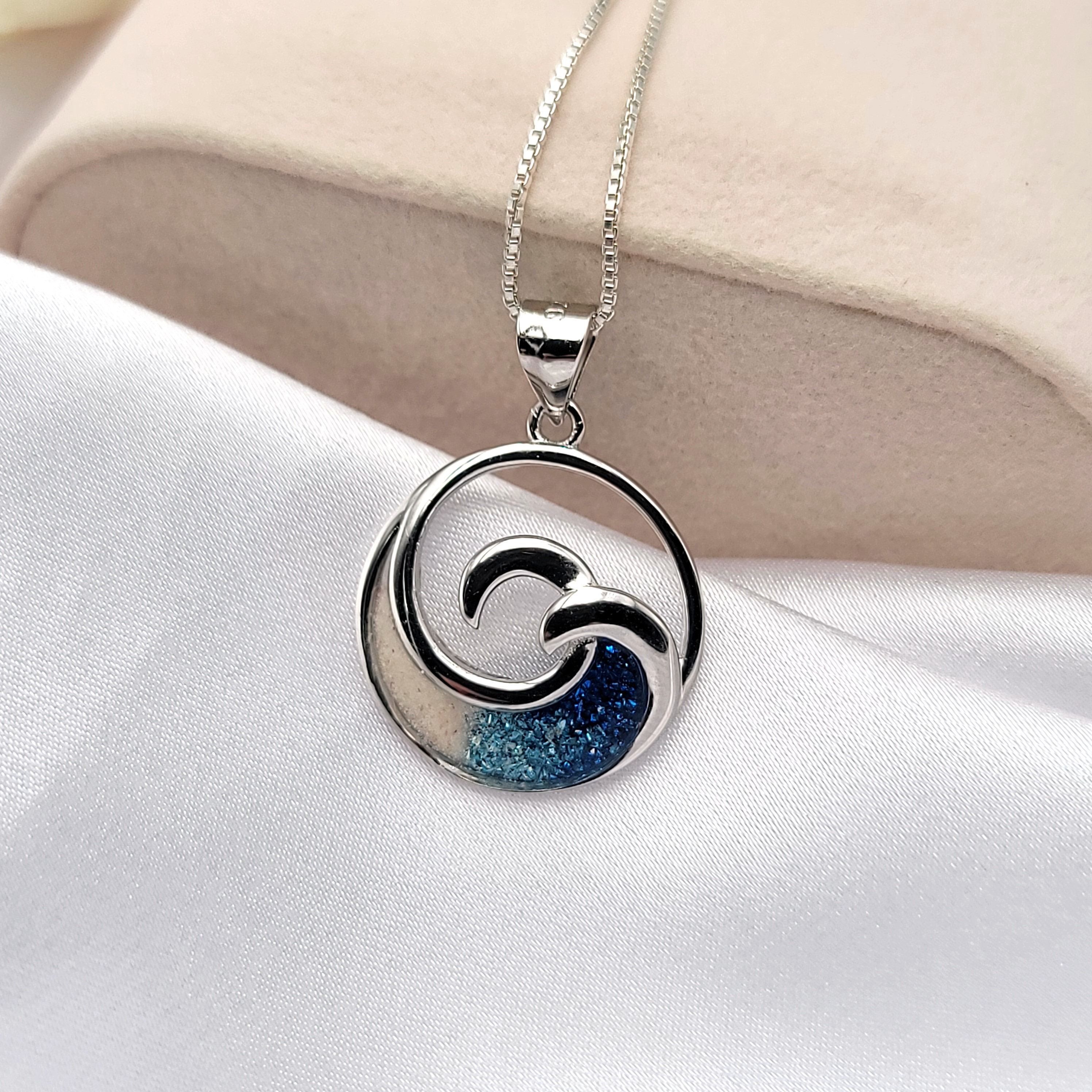 Wave Necklace, Hawaiian Jewelry, Beach Gifts, Beach Jewelry, Mothers Day Jewelry Gift, 925 Sterling Silver - Thumbnail 6