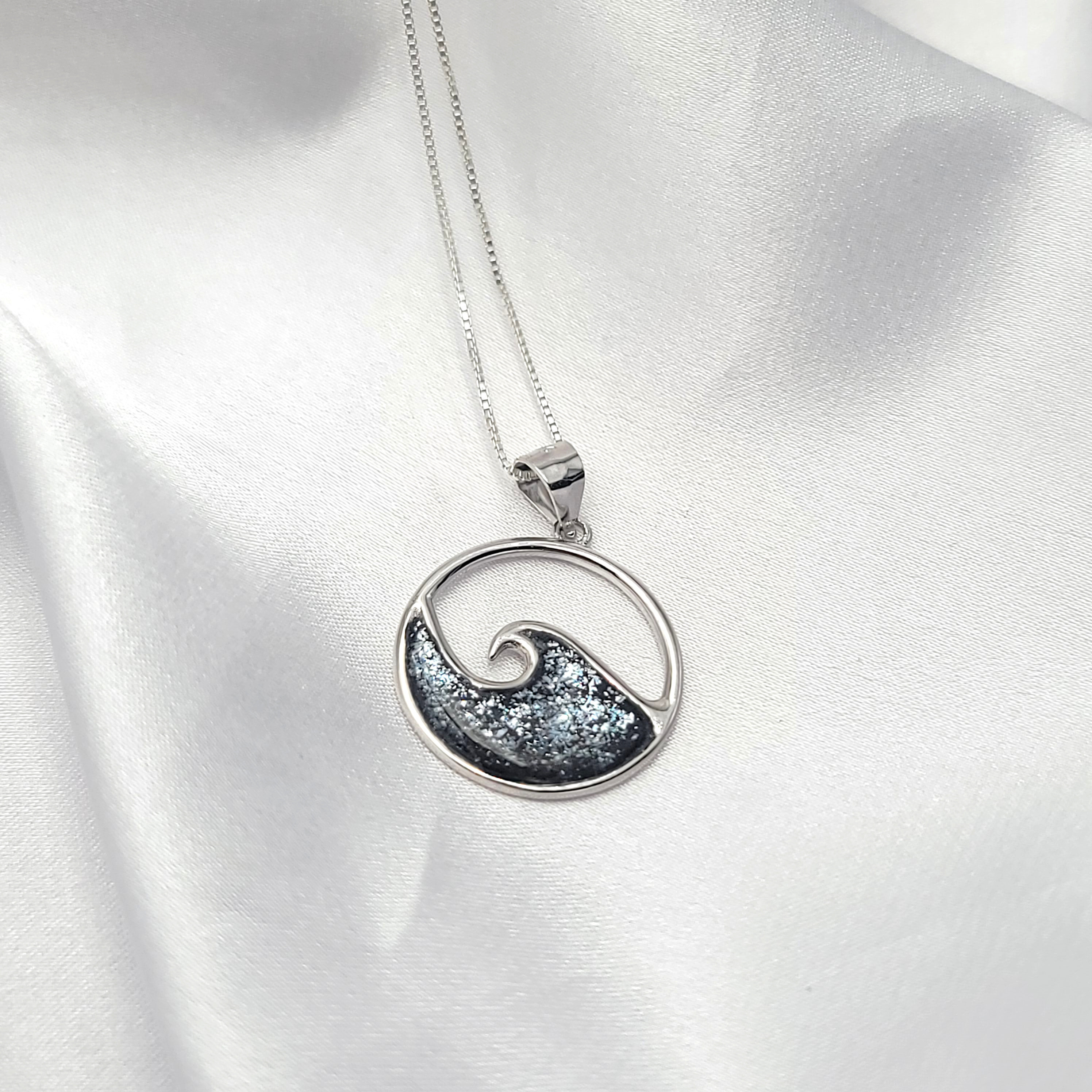 Wave Necklace, Hawaiian Jewelry, Beach Jewelry, 925 Sterling Silver - Thumbnail 5