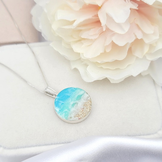 Sterling silver beach necklace deals