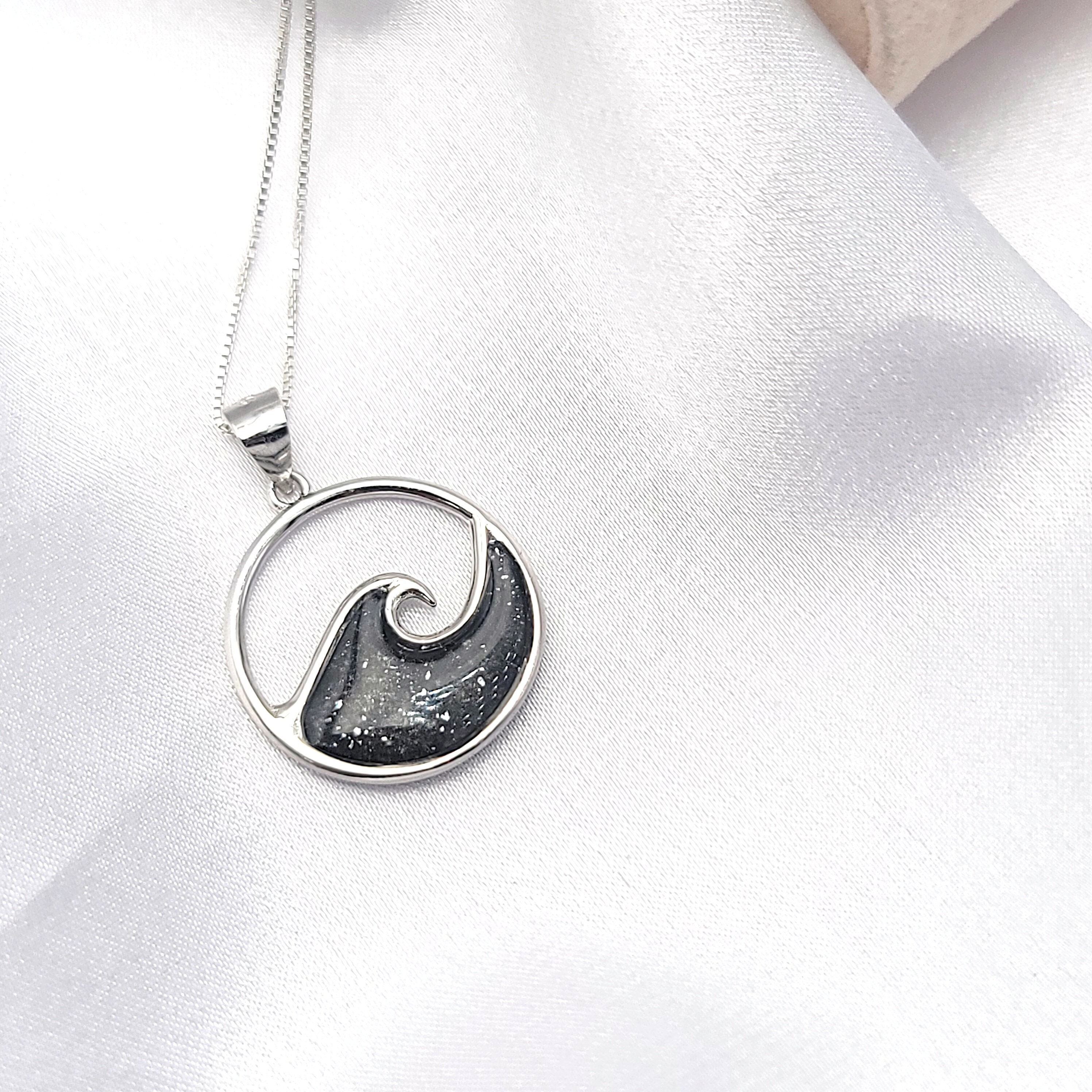 Wave Necklace, Hawaiian Jewelry, Beach Jewelry, 925 Sterling Silver - Image 1