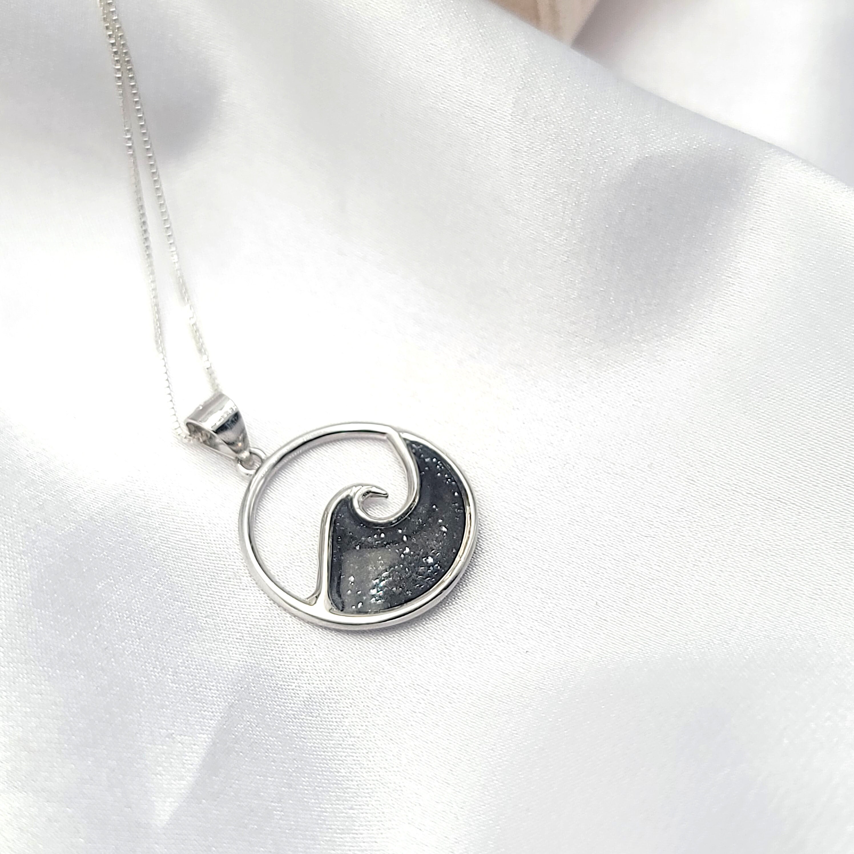 Wave Necklace, Hawaiian Jewelry, Beach Jewelry, 925 Sterling Silver - Thumbnail 4