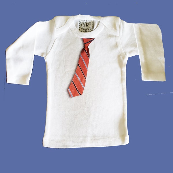 Baby Boy's long sleeve graphically hand designed and printed lap shoulder tee of 100% combed cotton