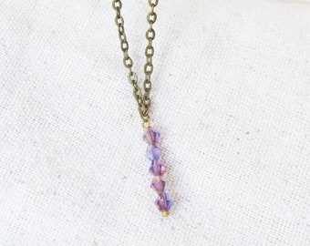 Swarovski Crystal Necklace, Pendant Necklace, Purple Necklace, Drop Necklace, Everyday Necklace, Simple Necklace, Delicate Necklace