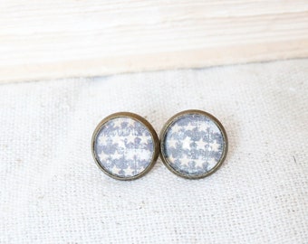 Star Stud Earrings, Navy Stud Earrings, Bronze Stud Earrings, Bronze Jewelry, Blue Earrings, American Earrings, Everyday Earrings