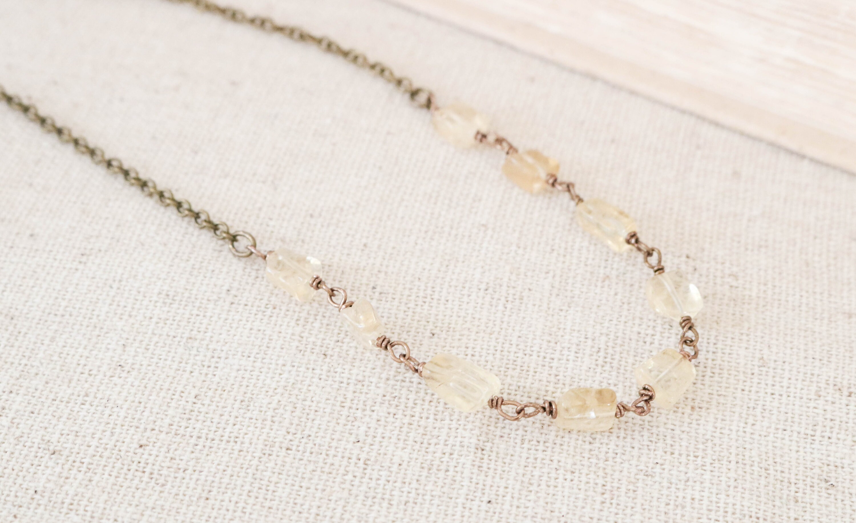 Collar De Citrino Y Perlas De Agua Dulce Para Mujer – Acero Inoxidable Chapado En Oro 18K, Ajustable Con Caja Regalo