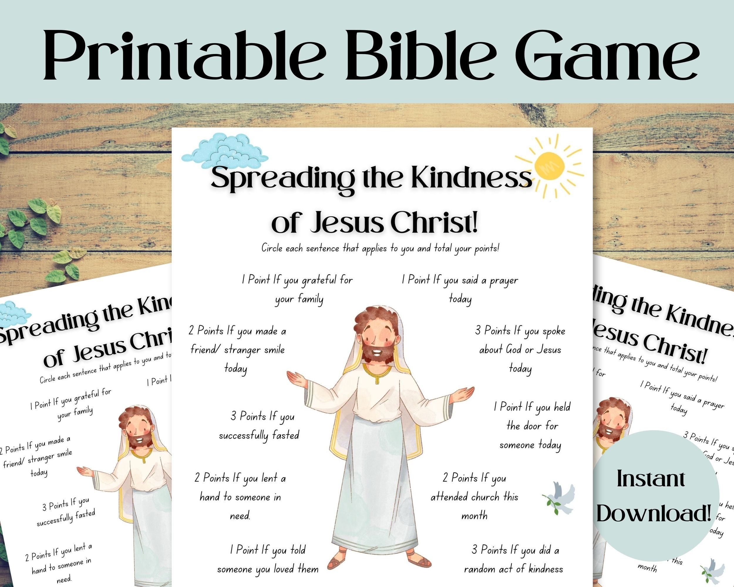 Printable Bible Game Kids Christian Game Kids Church Activities ...