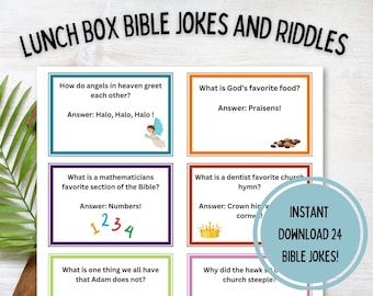 Dowcipy i zagadki biblijne do lunchboxa | Dowcipy biblijne do lunchboxa | Aktywności religijne dla dzieci | Notatki ze szkolnego lunchu | Dowcipy o lunchu dla dzieci |
