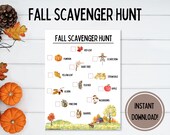 Fall Scavenger Hunt | Children Fall Activity | Autumn Games | Fall Classroom Games | Kids Scavenger Hunt | Children Fall Games