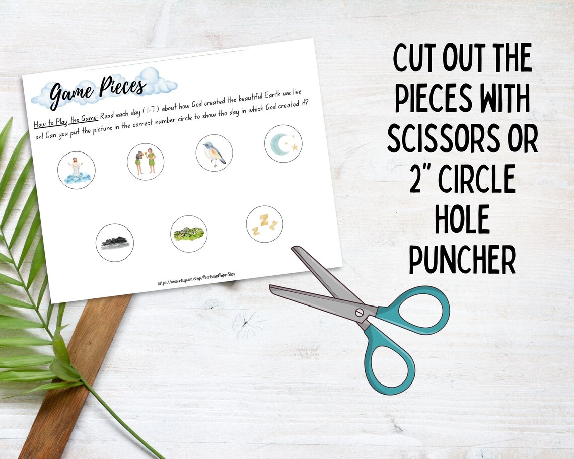 Kids Bible Story Matching Game 7 Days of Creation Game Christian Kids