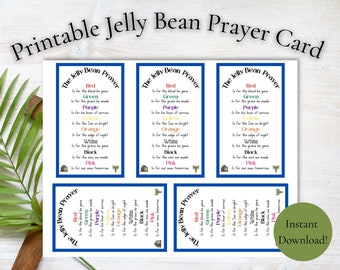 Printable Jelly Bean Prayer Card Easter Jelly Bean Prayer - Etsy
