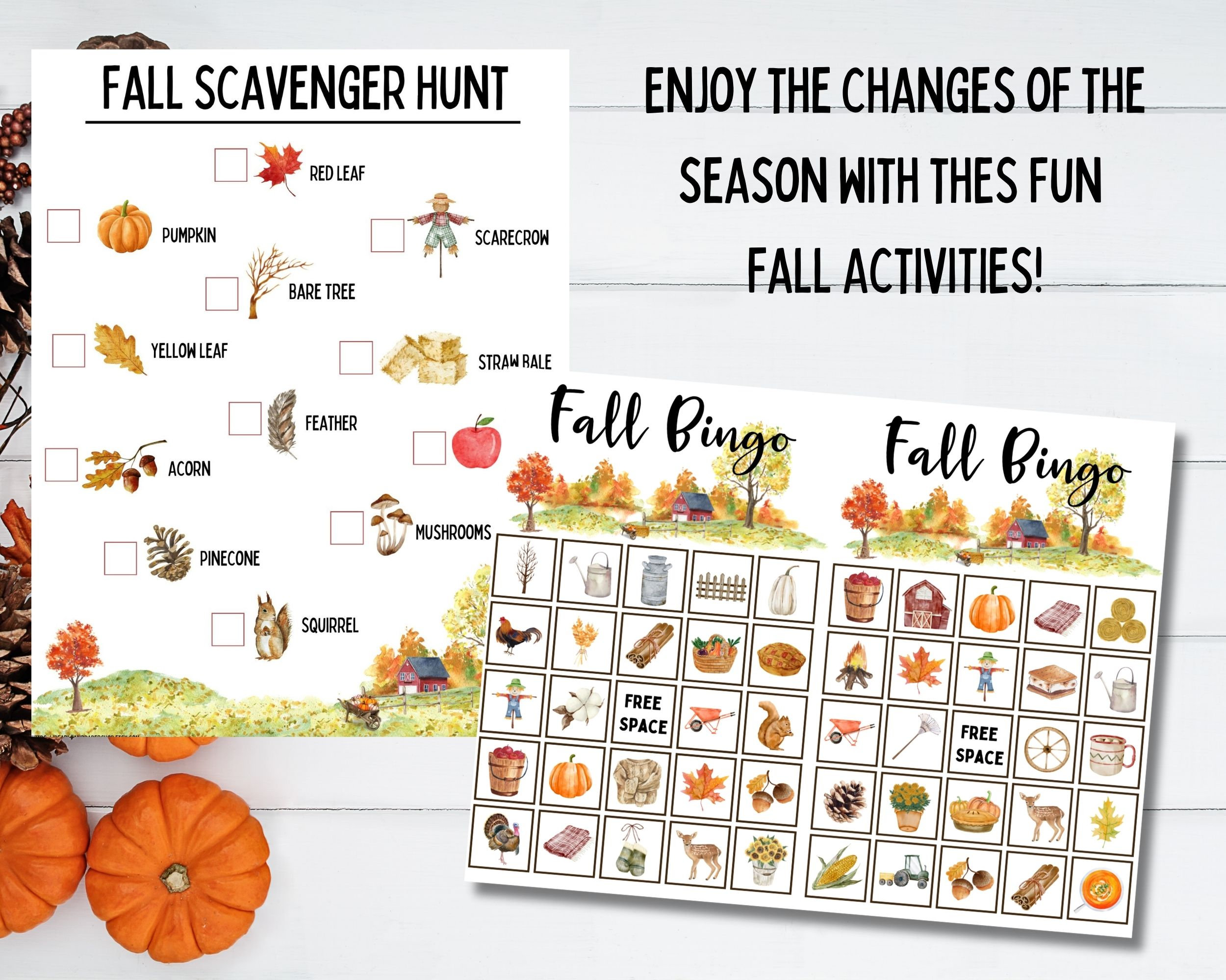 Fall Active Games Children Fall Activity Game Bundle | Autumn Games for Kids | Classroom ...