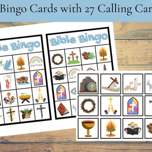 Printable Bible Bingo Game | Instant Download Bible Bingo Game | Church ...
