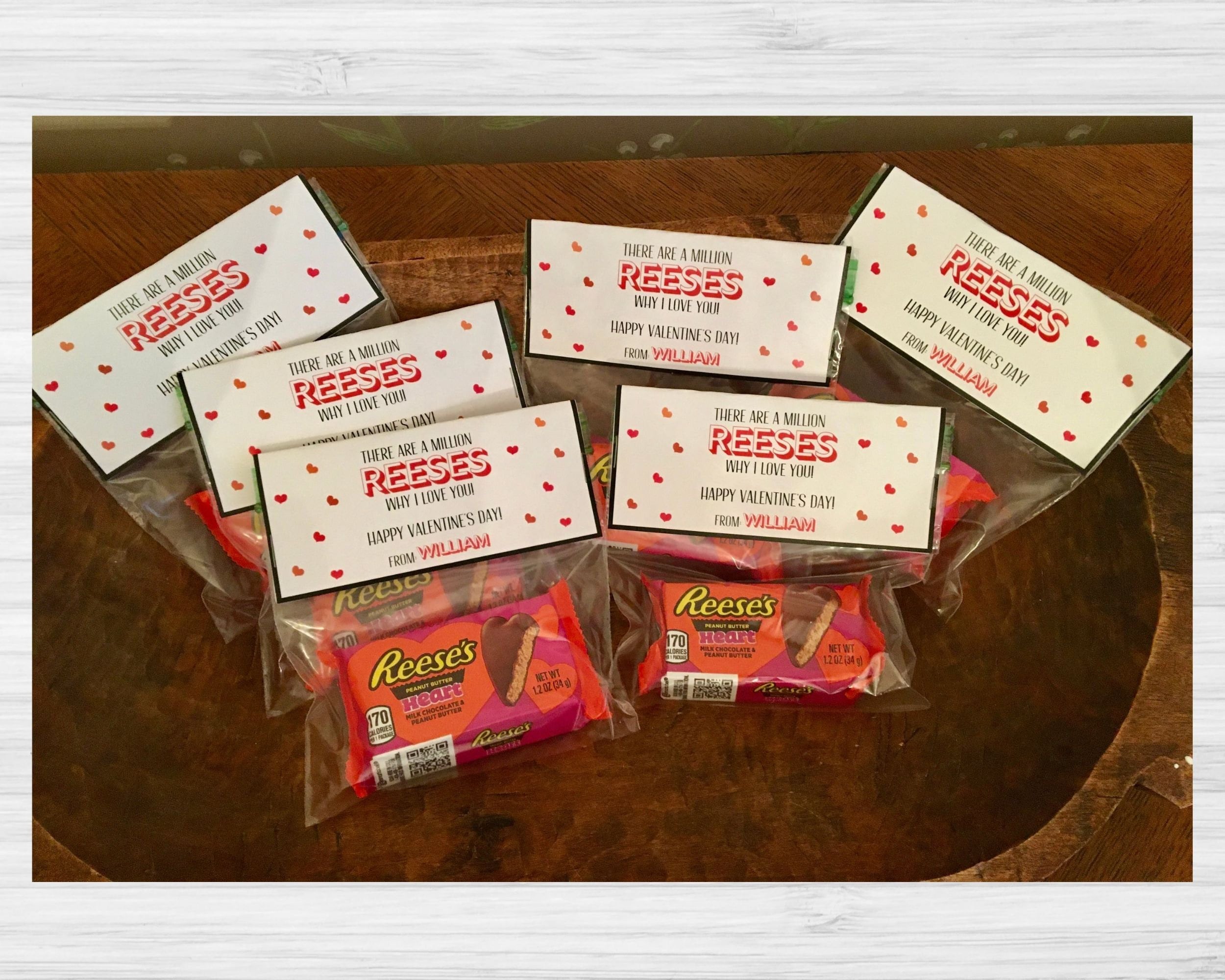 A Million Reeses Why I Love You Valentine Card | Printable Valentine Bag Topper | Kids Valentine Printable | Classroom Valentine