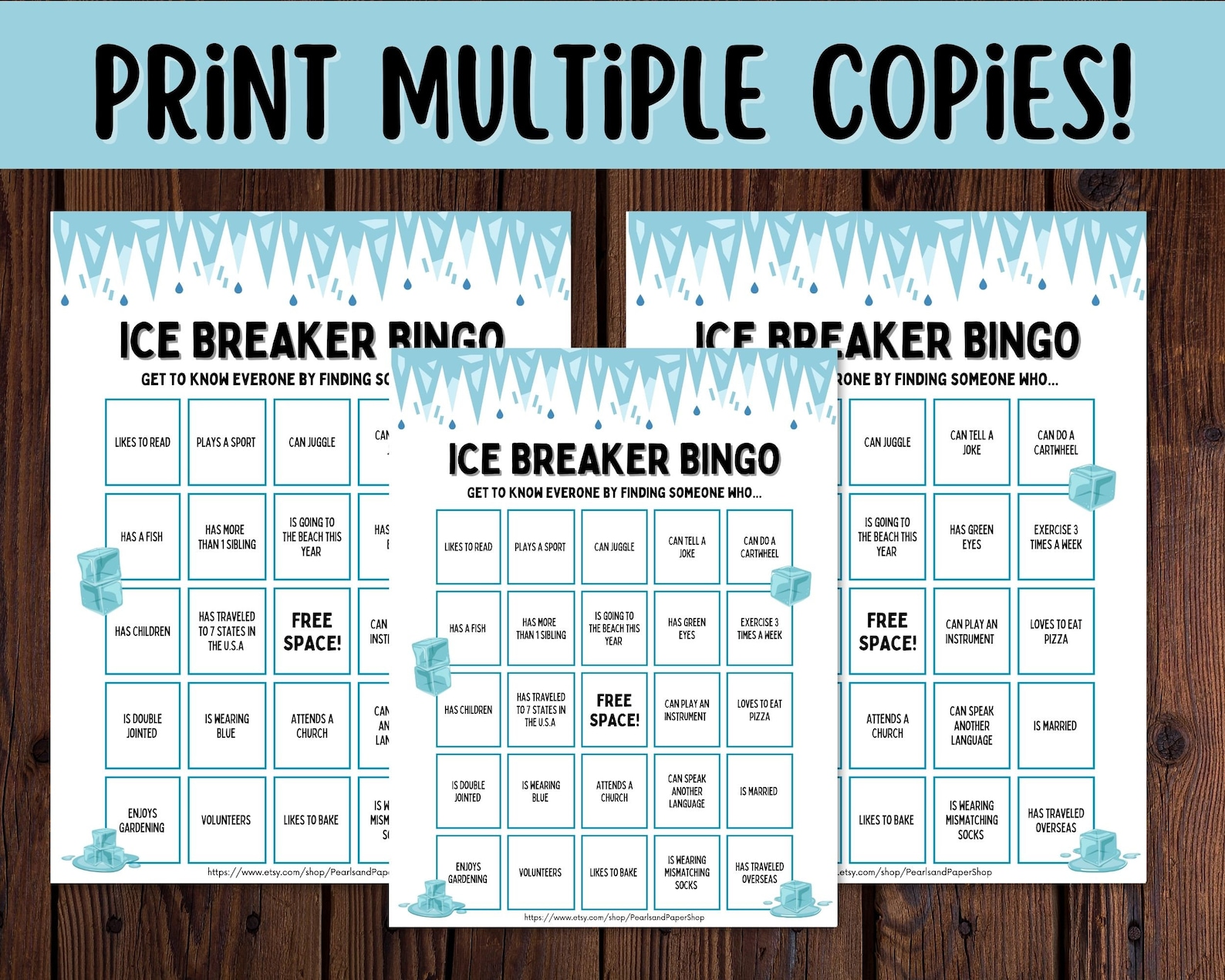Adult Ice Breaker Bingo Game Adult Bingo Game Coworker Bingo Game Party