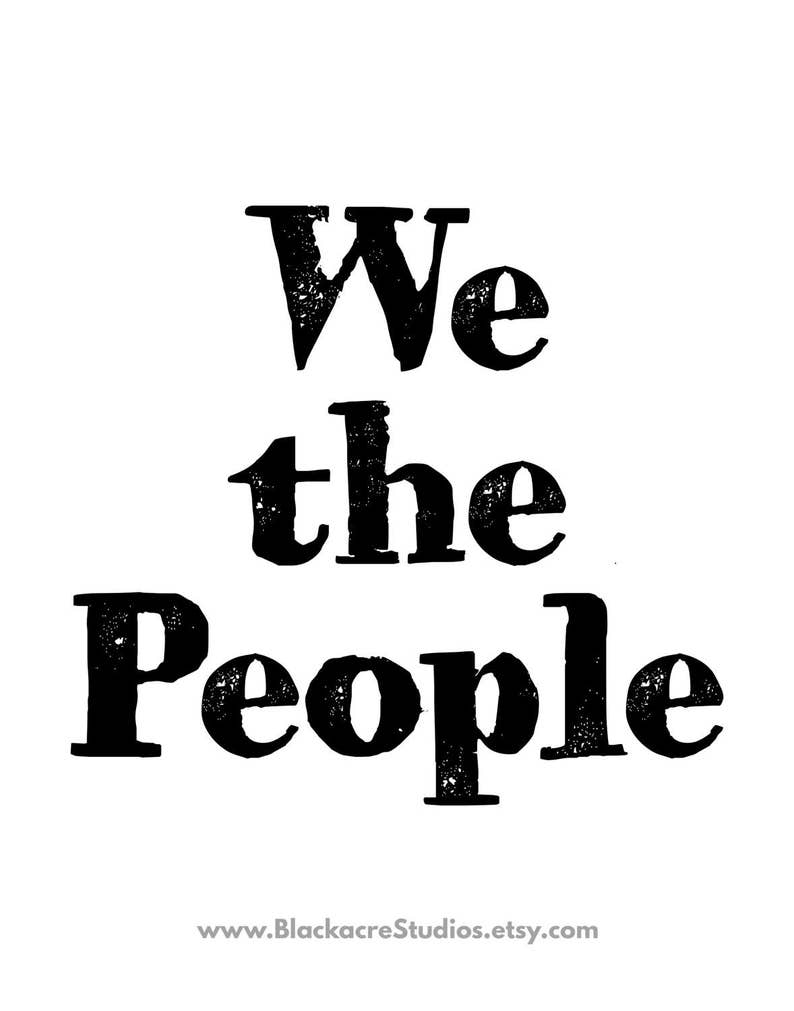 We the People Quote Prints Quote Posters Constitution | Etsy