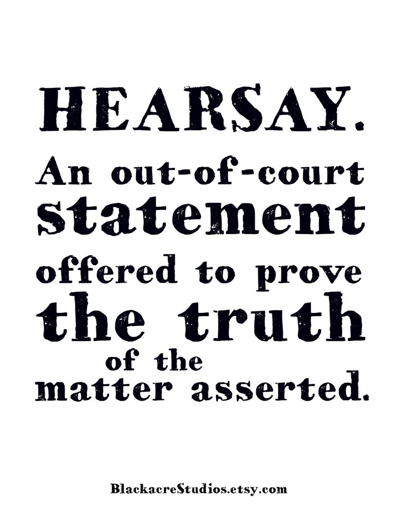 Law Office Decor Lawyer Gifts Hearsay Definition New Etsy