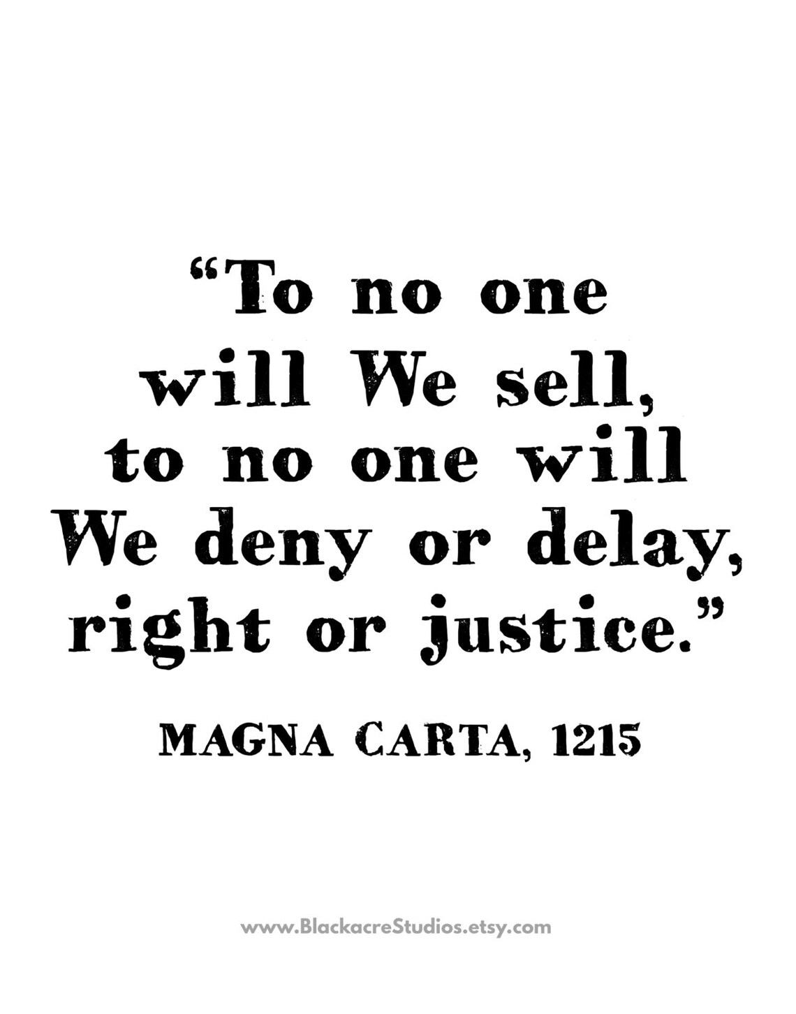 Magna Carta Quote 800th Anniversary Lawyer History Etsy